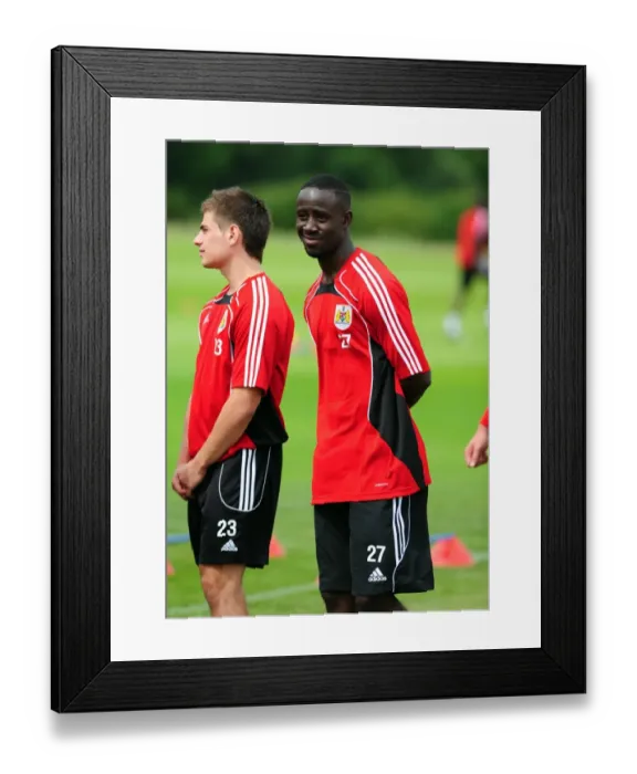 Framed Print : Bristol City's New Signing Albert Adomah in Championship Pre-Season Training