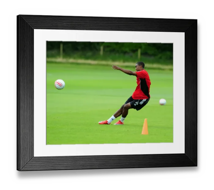 Framed Print : Marlon Jackson in Action: Bristol City Football Club Pre-Season Training