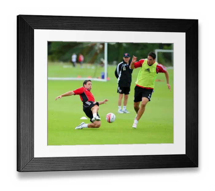 Framed Print : Bradley Orr vs. Lee Johnson: Intense Training Tackle at Bristol City Framed Print : Bradley Orr vs. Lee Johnson: Intense Training Tackle at Bristol City