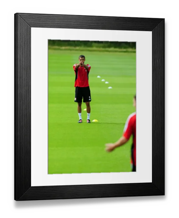 Framed Print : Bristol City First Team: Gearing Up for Season 10-11 - Pre-Season Training 2010-2011