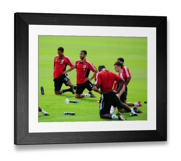 Framed Print : Gearing Up: Bristol City First Team - Pre-Season Training 2010-11