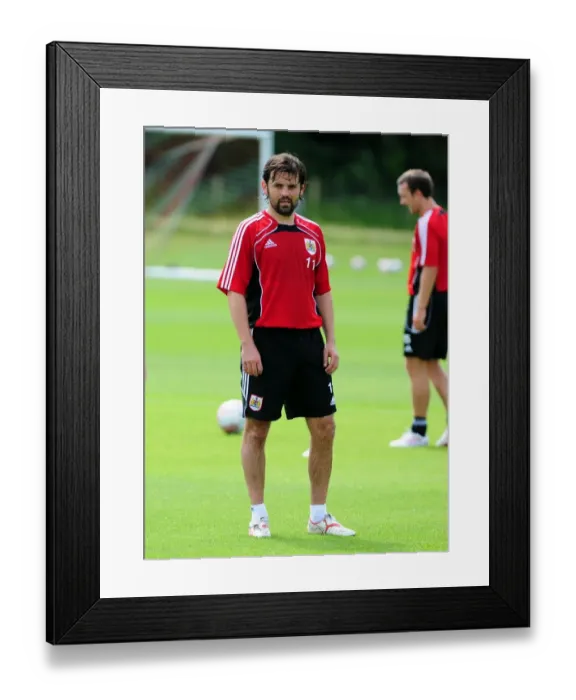 Framed Print : Bristol City First Team: Pre-Season Training 2010-2011 - Gearing Up for Season 10-11