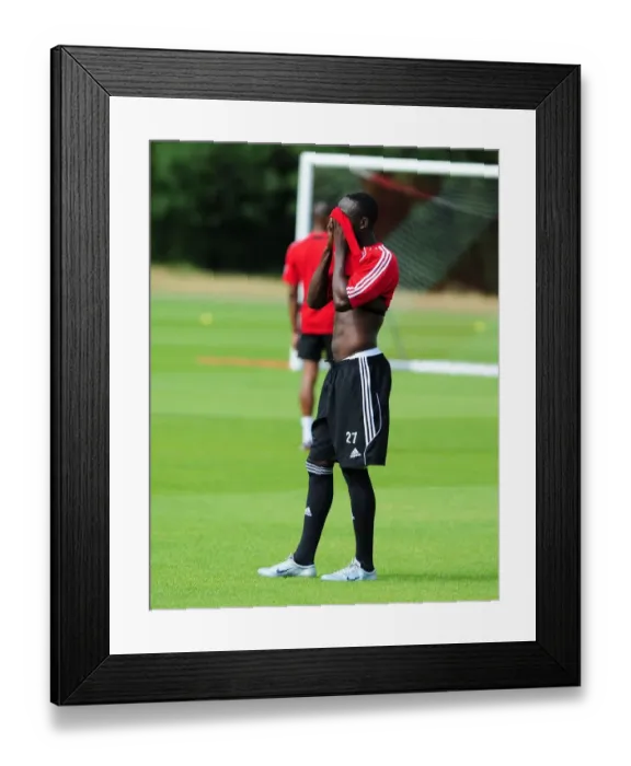 Framed Print : Bristol City's Albert Adomah: Focused during Pre-Season Training Framed Print : Bristol City's Albert Adomah: Focused during Pre-Season Training