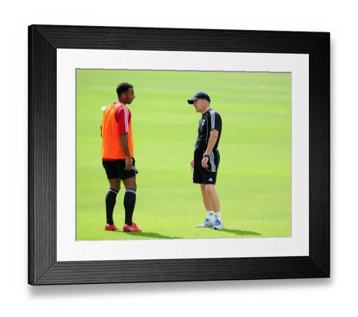 Framed Print : Steve Coppell and Nicky Maynard: Bracing for Action at Bristol City FC - Pre-Season Training Intensity Framed Print : Steve Coppell and Nicky Maynard: Bracing for Action at Bristol City FC - Pre-Season Training Intensity