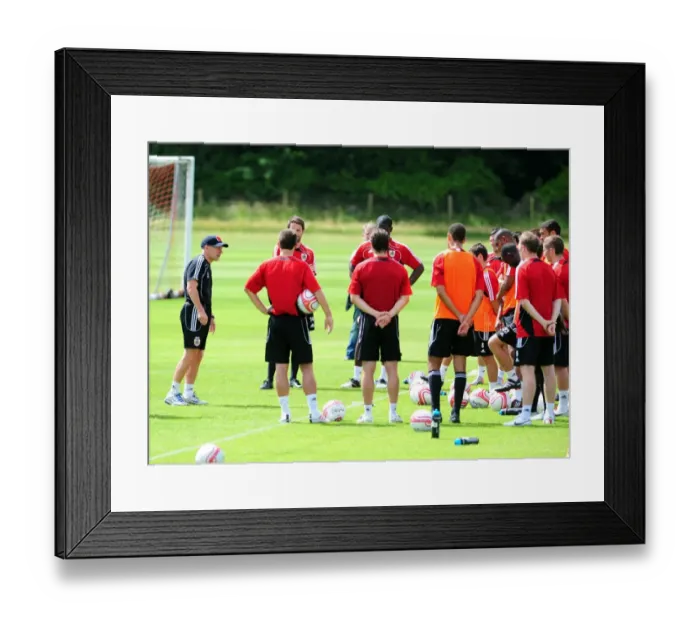 Framed Print : Steve Coppell Inspires Bristol City Squad during Pre-Season Training Framed Print : Steve Coppell Inspires Bristol City Squad during Pre-Season Training