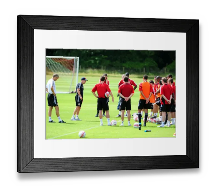 Framed Print : Steve Coppell Rallies Bristol City Squad During Pre-Season Training Framed Print : Steve Coppell Rallies Bristol City Squad During Pre-Season Training