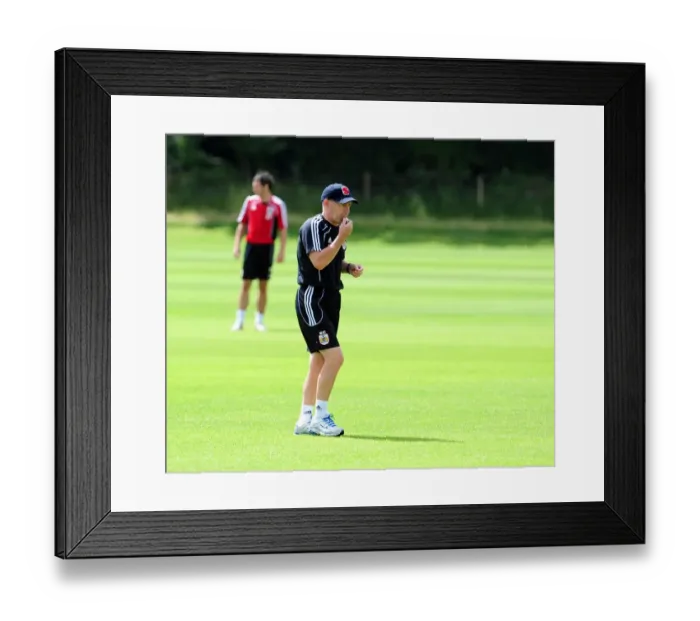 Framed Print : Steve Coppell: Masterminding Bristol City's Pre-Season Training Framed Print : Steve Coppell: Masterminding Bristol City's Pre-Season Training