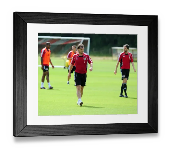 Framed Print : Jamie McAllister: Unwavering Focus in Bristol City Football Club Pre-Season Training Framed Print : Jamie McAllister: Unwavering Focus in Bristol City Football Club Pre-Season Training