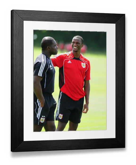 Framed Print : Bristol City's Newest Recruit, Kalifa Cisse, Gears Up for Pre-Season Training