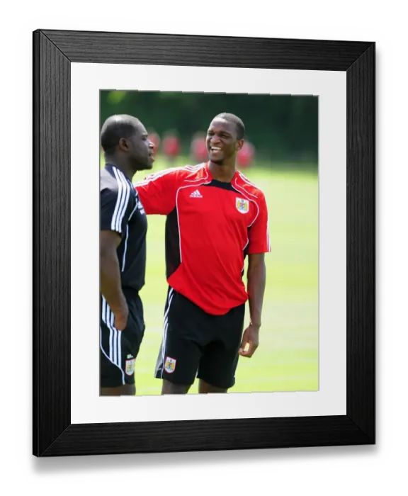 Framed Print : New Recruit Kalifa Cisse in Action: Pre-Season Training with Bristol City FC Framed Print : New Recruit Kalifa Cisse in Action: Pre-Season Training with Bristol City FC