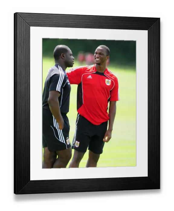 Framed Print : Bristol City's Newest Addition, Kalifa Cisse, in Action during Pre-Season Training Framed Print : Bristol City's Newest Addition, Kalifa Cisse, in Action during Pre-Season Training