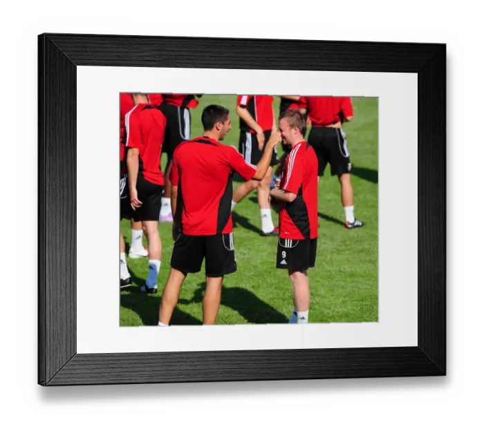 Framed Print : Bristol Citys Bradley Orr and Bristol Citys David Clarkson