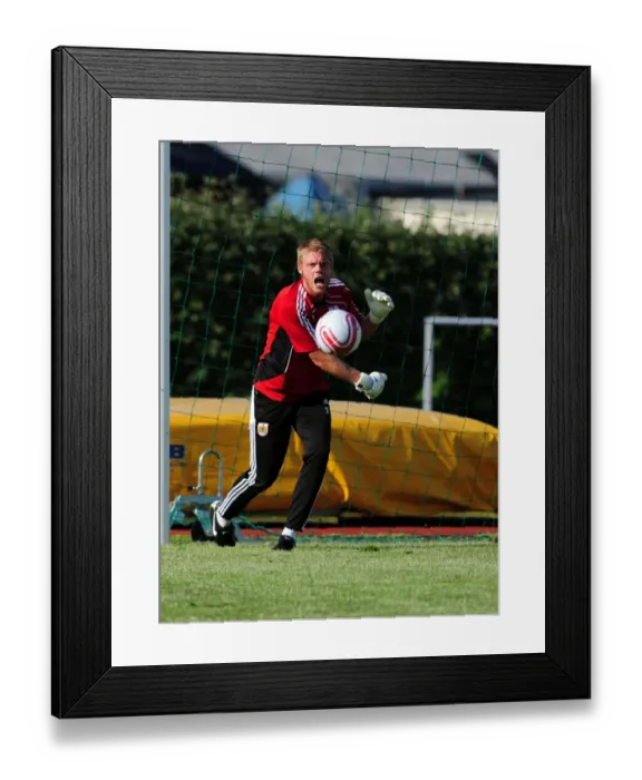 Framed Print : Dean Gerken: Focused Training with Bristol City FC - Preparing to Guard the Goal Framed Print : Dean Gerken: Focused Training with Bristol City FC - Preparing to Guard the Goal