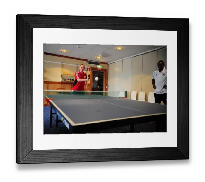 Framed Print : Adam Baker plays table tennis Framed Print : Adam Baker plays table tennis