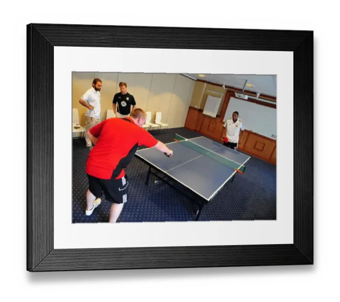 Framed Print : Bristol City Football Club: Marlon Jackson and Adam Baker's Table Tennis Training