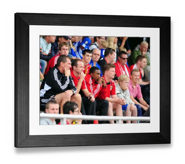 Framed Print : Bristol City's Captain and Star Player, Louis Carey and Marlon Jackson, Connecting with Fans at IFK Gothenburg Match