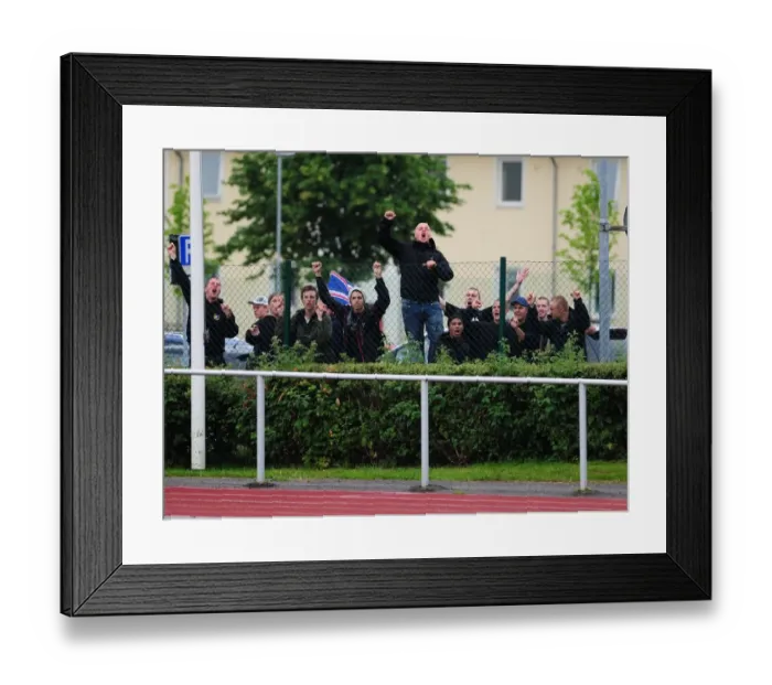Framed Print : Gothenburg Fans Passionate Support: IFK Gothenburg vs. Bristol City