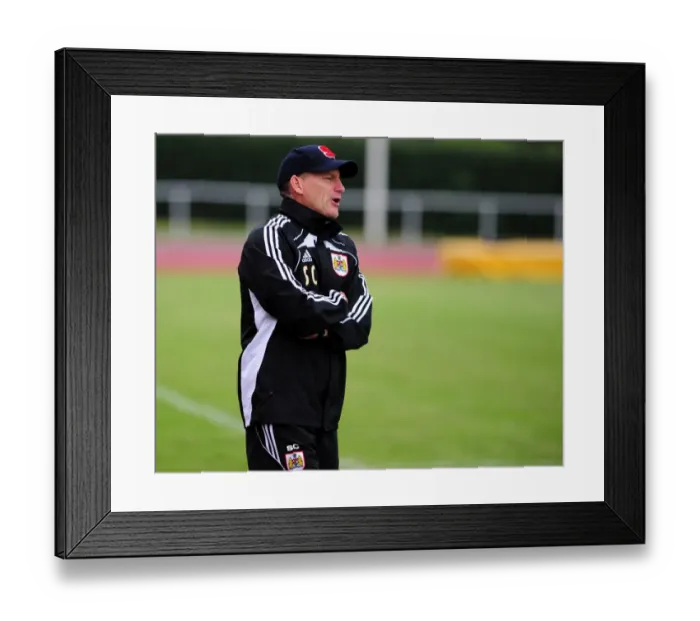 Framed Print : Steve Coppell: Manager of Bristol City FC at IFK Gothenburg Framed Print : Steve Coppell: Manager of Bristol City FC at IFK Gothenburg
