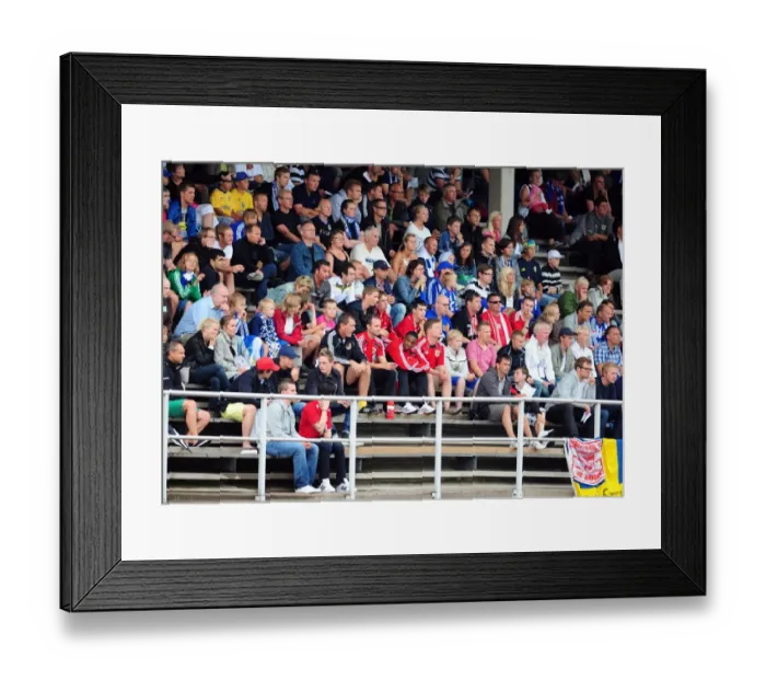 Framed Print : Bristol City Fans Unwavering Support: Cheering at IFK Gothenburg Match Framed Print : Bristol City Fans Unwavering Support: Cheering at IFK Gothenburg Match