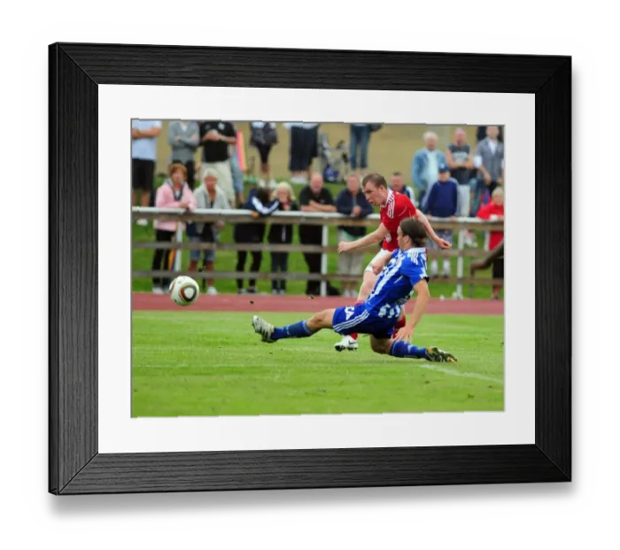 Framed Print : Bristol Citys David Clarkson shoots for goal