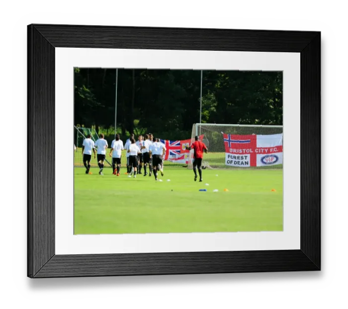 Framed Print : Bristol City warm up prior to their game with Helsinborgs IF Framed Print : Bristol City warm up prior to their game with Helsinborgs IF