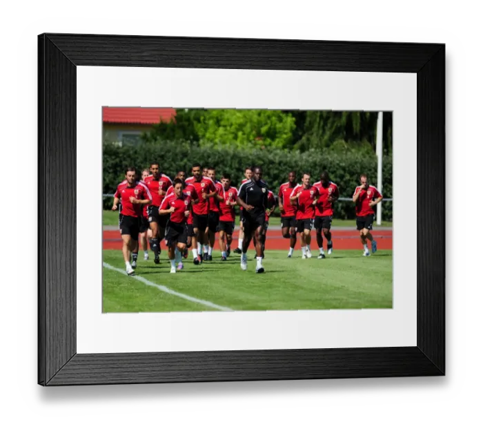Framed Print : Bristol City First Team: Pre-Season Training in Sweden 2010-2011 - Gearing Up for Season 10-11: The Swedish Training Grounds