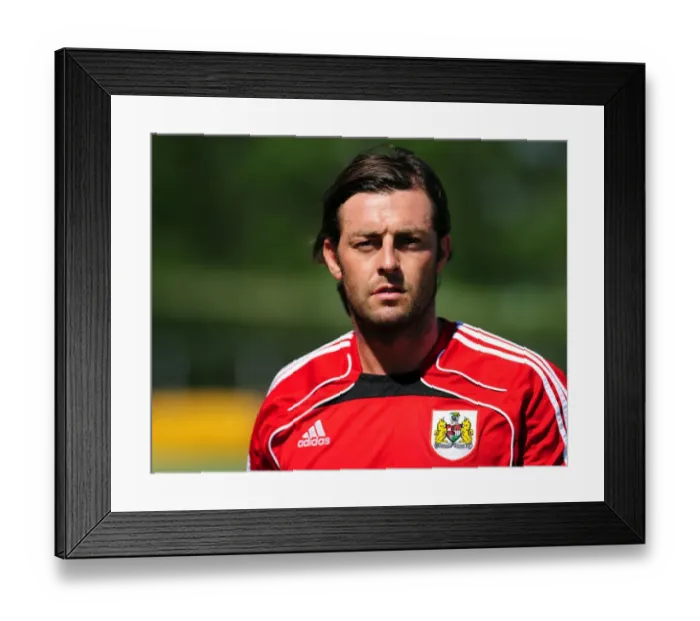 Framed Print : Jamie McAllister: Intense Focus during Training with Bristol City FC Framed Print : Jamie McAllister: Intense Focus during Training with Bristol City FC