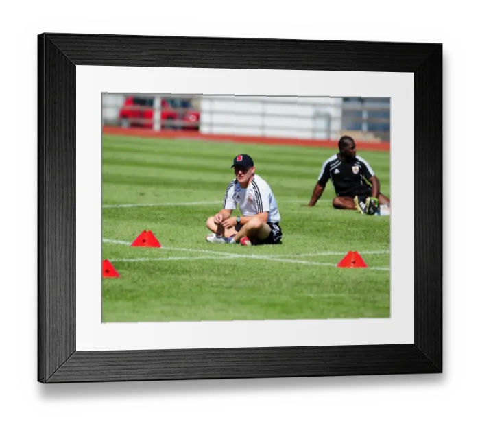 Framed Print : Steve Coppell: Unwavering Concentration at Bristol City Training Ground Framed Print : Steve Coppell: Unwavering Concentration at Bristol City Training Ground