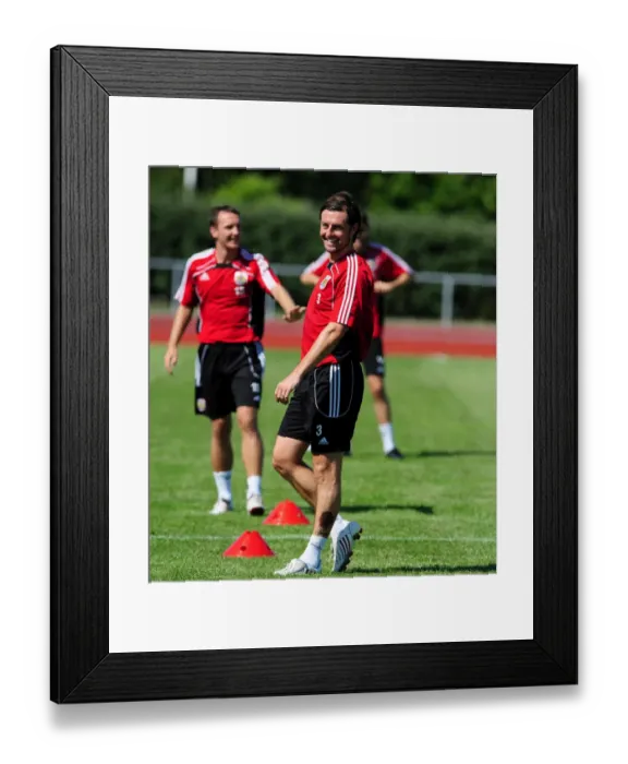 Framed Print : Jamie McAllister: Unyielding Focus in Bristol City FC Training