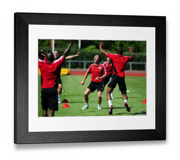 Framed Print : Bristol Citys Jamie McAllister celebrates with team mates Framed Print : Bristol Citys Jamie McAllister celebrates with team mates