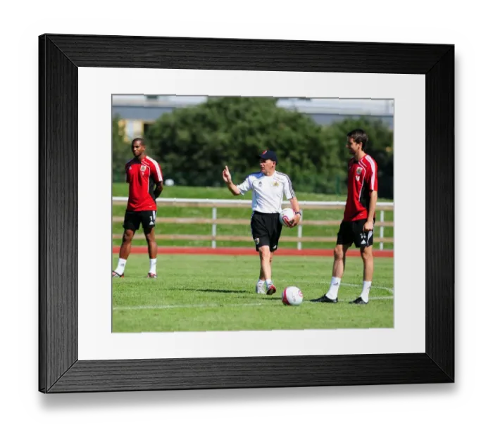 Framed Print : Intense Focus: McAllister and Clarkson in Deep Concentration at Bristol City FC Training Ground Framed Print : Intense Focus: McAllister and Clarkson in Deep Concentration at Bristol City FC Training Ground