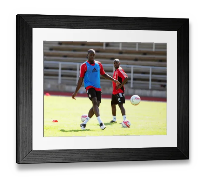 Framed Print : Bristol City's John Akinde: Intense Focus in Training Framed Print : Bristol City's John Akinde: Intense Focus in Training