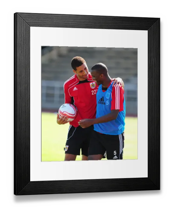 Framed Print : Bristol Citys Lewin Nyatanga with Bristol Citys Kalifa Cisse Framed Print : Bristol Citys Lewin Nyatanga with Bristol Citys Kalifa Cisse