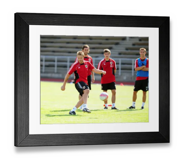 Framed Print : Dean Gerken's Dramatic Save: Winning the Training Competition (Bristol City FC) Framed Print : Dean Gerken's Dramatic Save: Winning the Training Competition (Bristol City FC)
