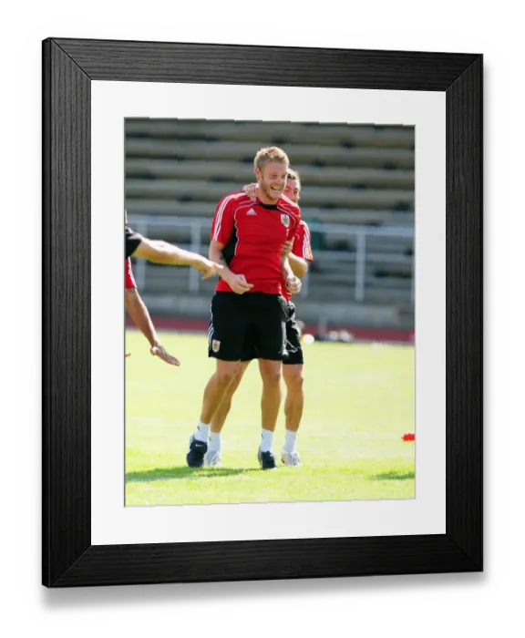 Framed Print : Bristol City FC: Dean Gerken's Dramatic Save - Training Victory Framed Print : Bristol City FC: Dean Gerken's Dramatic Save - Training Victory