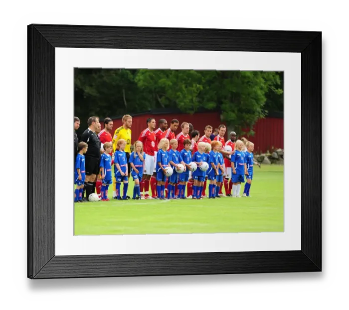 Framed Print : Bristol City line up before the game