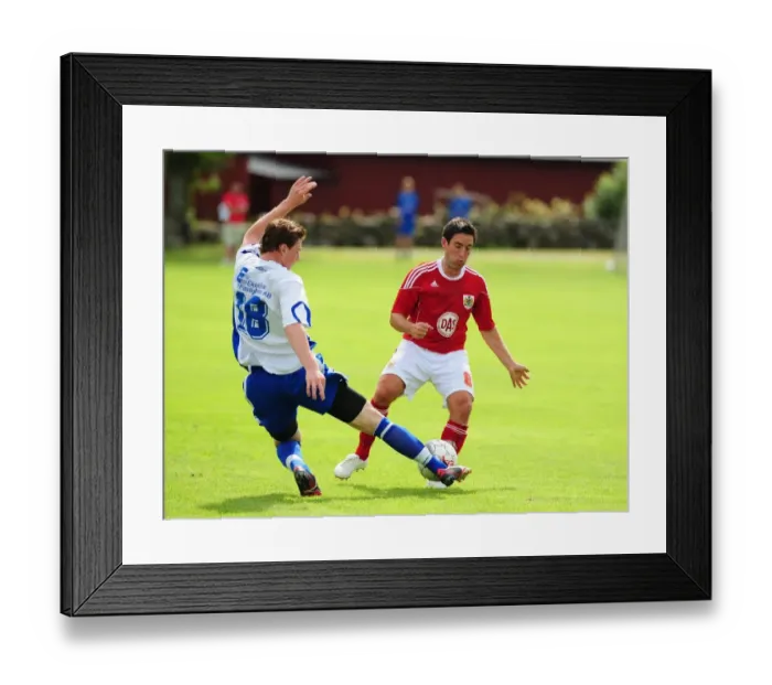 Framed Print : Bristol Citys Lee Johnson battles for the ball