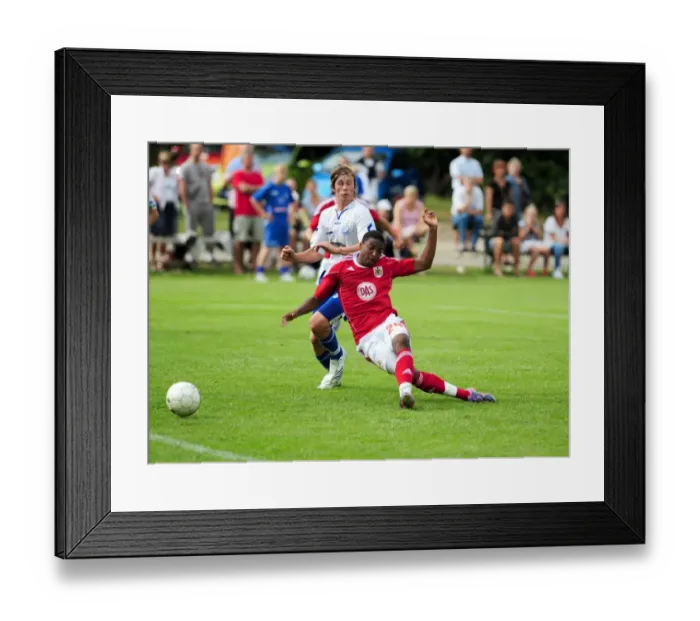 Framed Print : Marlon Jackson in Action: Vallens IF vs. Bristol City
