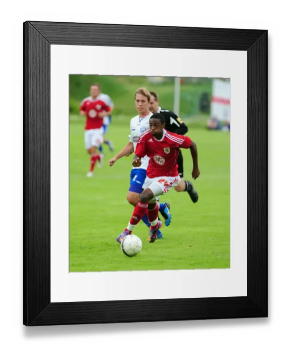 Framed Print : Marlon Jackson in Action: Vallens IF vs. Bristol City Framed Print : Marlon Jackson in Action: Vallens IF vs. Bristol City