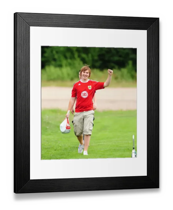 Framed Print : Bristol City Fans Swedish Adventure: Vallens IF vs. Bristol City (Flags Unfurled)