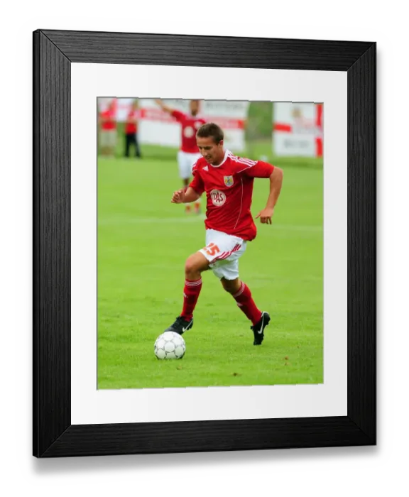 Framed Print : Danny Ball in Action: Bristol City vs Vallens IF