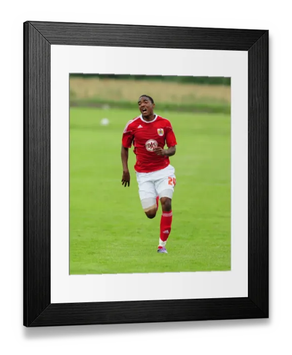 Framed Print : Marlon Jackson in Action: Vallens IF vs. Bristol City