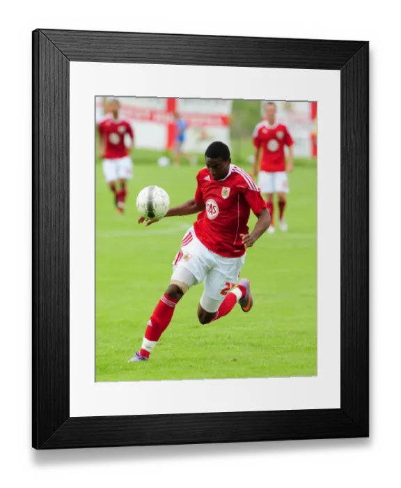 Framed Print : Marlon Jackson in Action: Vallens IF vs. Bristol City