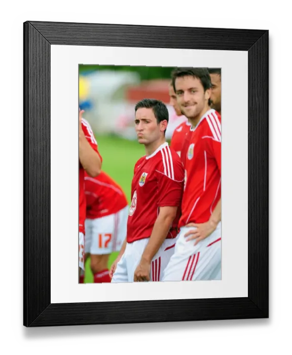 Framed Print : Bristol City's Lee Johnson in Action: Bristol City vs. Vallens IF Framed Print : Bristol City's Lee Johnson in Action: Bristol City vs. Vallens IF