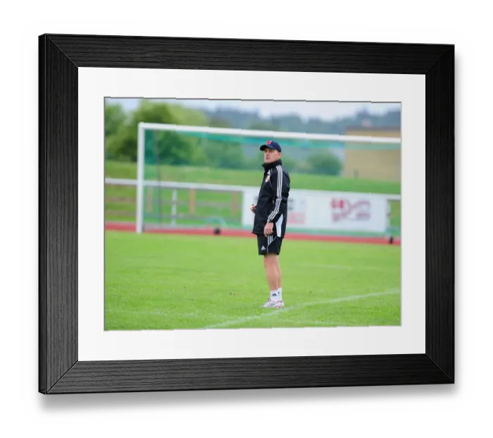 Framed Print : Steve Coppell's Intense Focus during Bristol City FC Training
