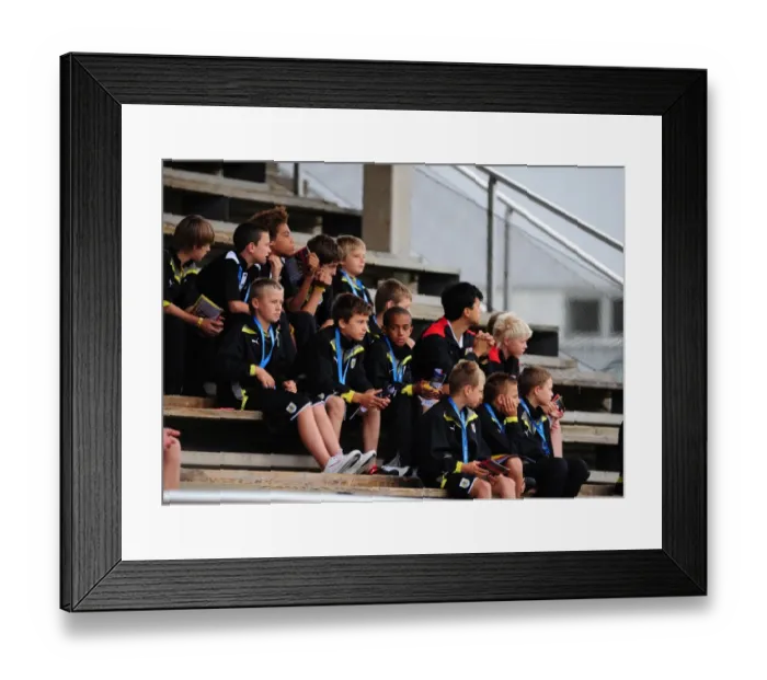 Framed Print : Bristol City Academy watch the first team train