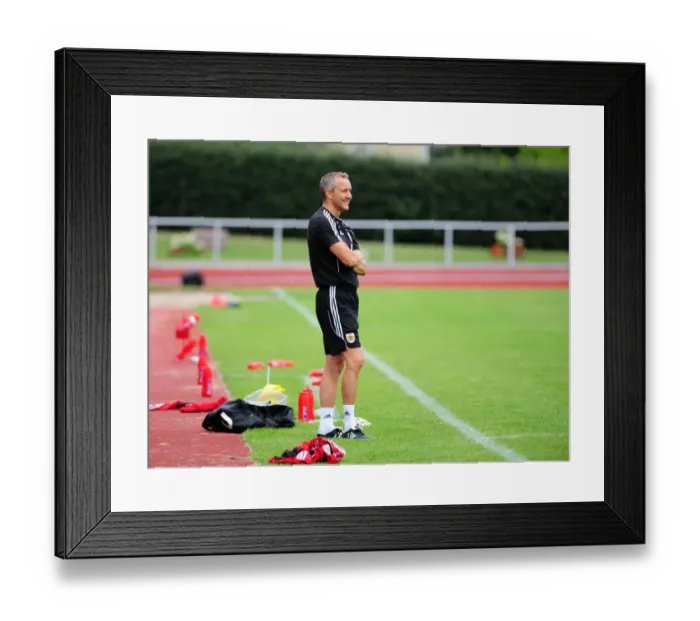 Framed Print : Behind the Scenes at Bristol City: Assistant Manager Keith Millen Leads Football Training Framed Print : Behind the Scenes at Bristol City: Assistant Manager Keith Millen Leads Football Training