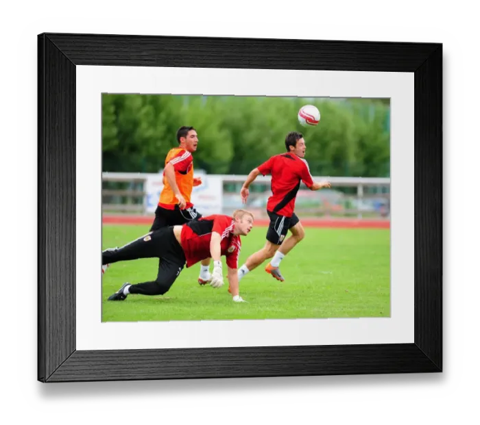 Framed Print : Dean Gerken Saves from Ivan Sproule: A Training Duel at Bristol City