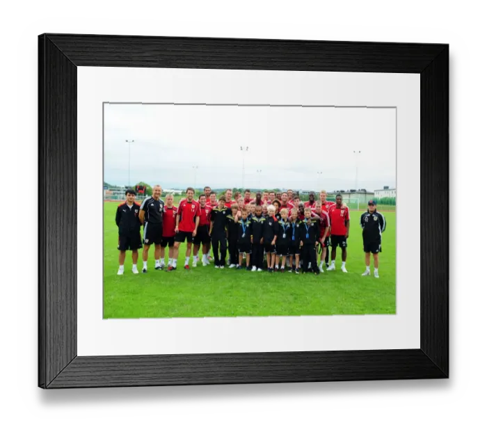 Framed Print : Bristol city first team with the academy