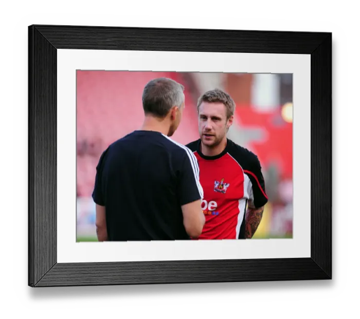 Framed Print : Bristol City: A Reunion - Keith Millen and David Noble